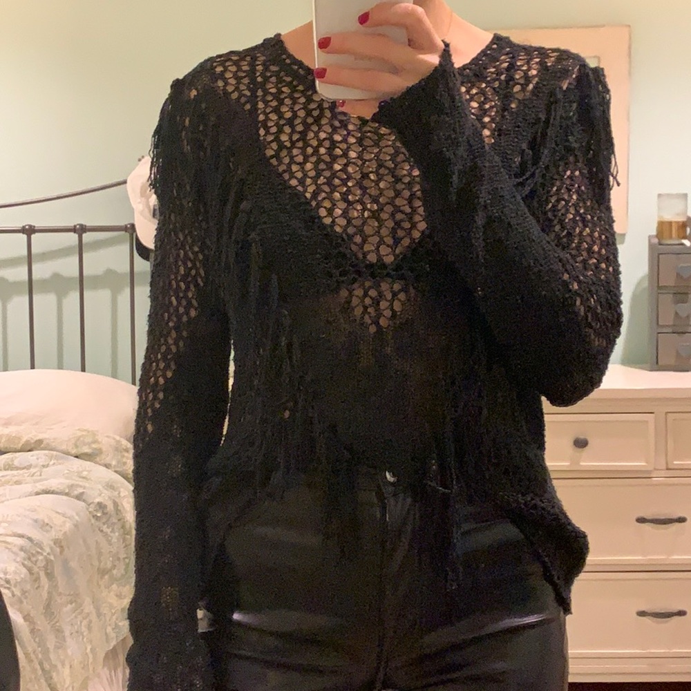 Amuse Society Black Sweater - Size Medium